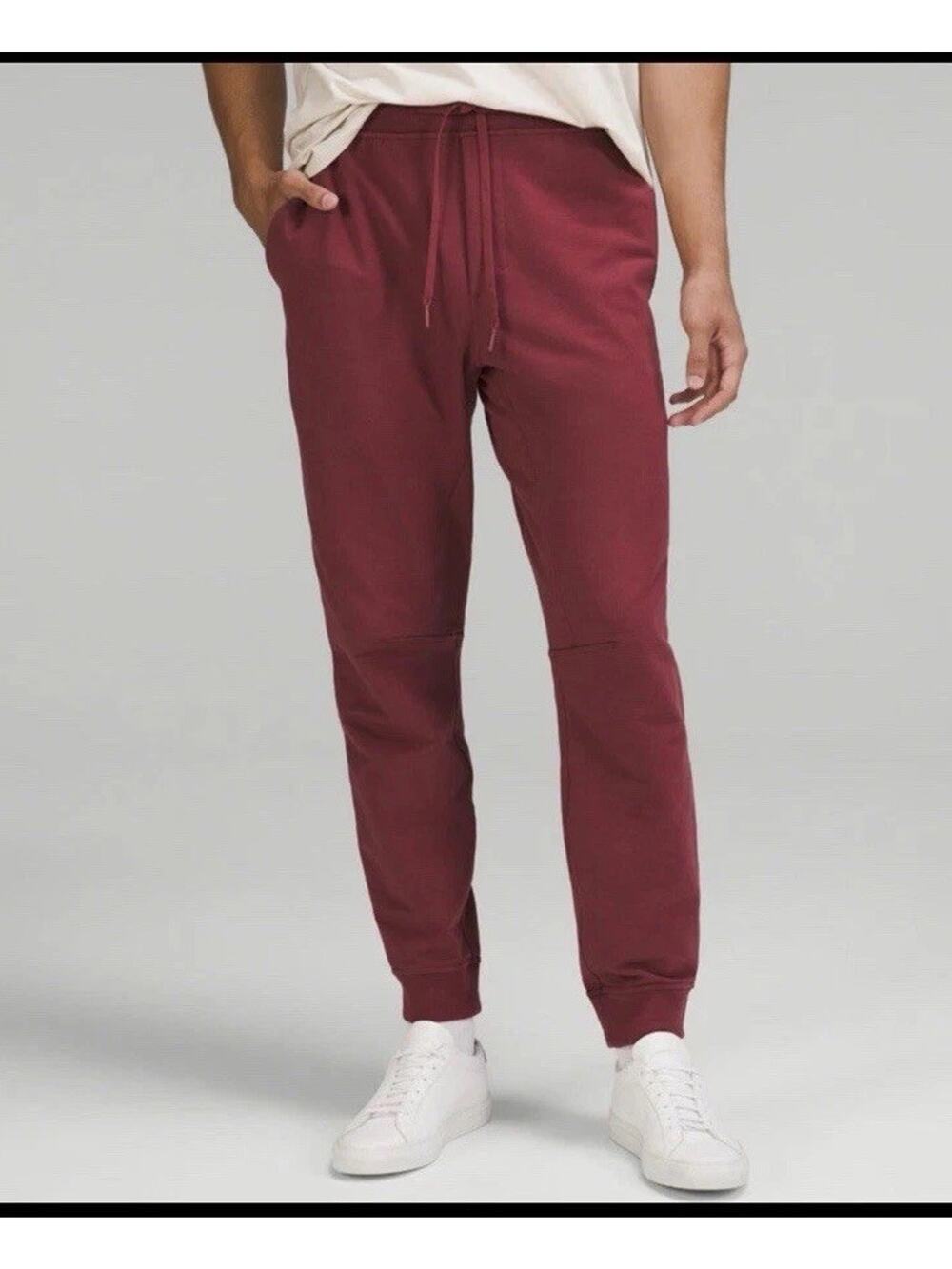 Lululemon Mens City Sweat Joggers Red/Coral Size Large Athletic Pants Tapered